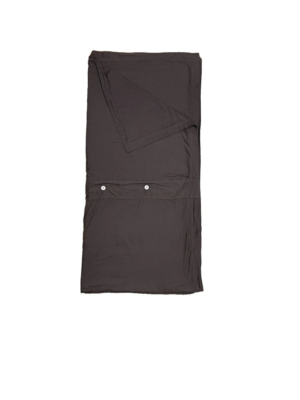 Lacoste Full / Queen Cotton Duvet Cover Solid Dark Gray Luxury Bedding